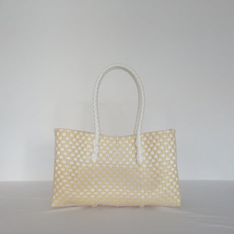 【10月13日(月)〜10月16日(金)発送】 BOSTON BAG No.31 'gingham' _ Custard Fizz