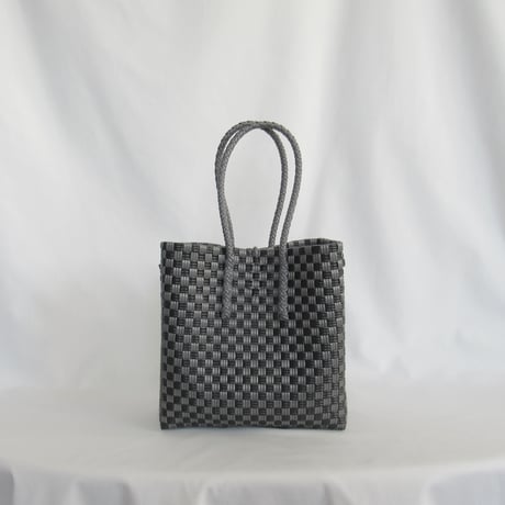【8月24日(月)〜8月28日(金)発送】 Gummy Bag No.9 (Size: S) ' gingham ' _Charcoal Clay
