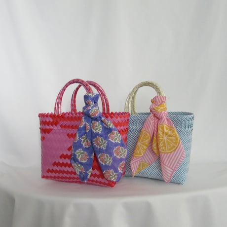 【8月3日(月)〜8月7日(金)発送】 Bag×Handkerchief［C］Mekearibag (Size : S) _Sarang (cross)
