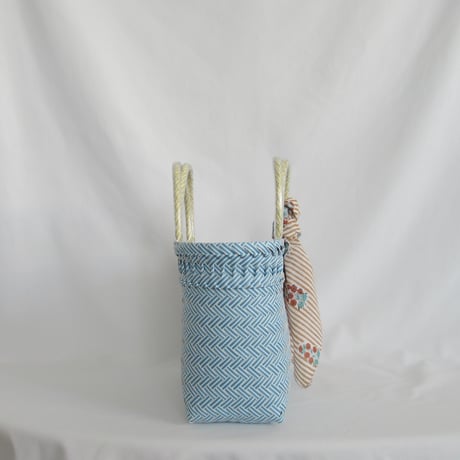 【9月24日(木)〜9月25日(金)発送】 Bag×Handkerchief［C］Mekearibag (Size : S) _Powder Blue