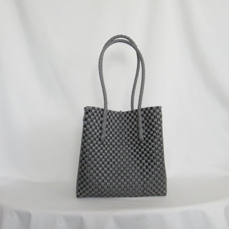 【7月27日(月)〜7月31日(金)発送】 Gummy Bag No.18 (Size: M) ' gingham ' _Charcoal Clay