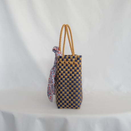 【7月27日(月)〜7月31日(金)発送】  Bag×Handkerchief［E］Gummy bag ' gingham ' (Size : S) _ Blueberry Pie