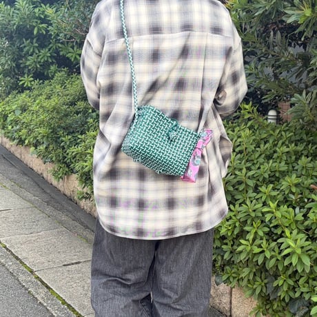 【10月19日(月)〜10月23日(金)発送】  Bag×Handkerchief［H］Hello bag _ Suke Green