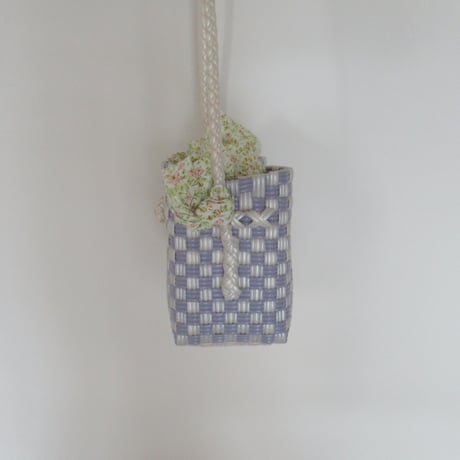 【10月13日(火)〜10月16日(金)発送】 Bag×Handkerchief［G］Hello bag ' gingham ' _Milky Purple Fizz