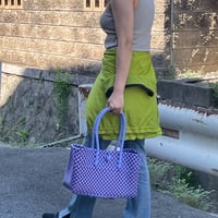 【9月7日(月)〜9月11日(金)発送】 BOSTON BAG No.24 'gingham'  _ Pansy