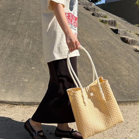 【8月24日(月)〜8月28日(金)発送】 Gummy Bag No.21 (Size: M) ' gingham ' _Custard Fizz