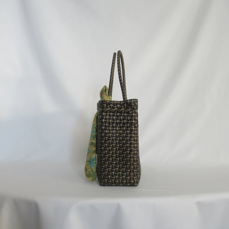 ★【9月7日(月)〜9月11日(金)発送】 Bag×Handkerchief［E］Gummy bag (Size : S) _Handsome Black Gold