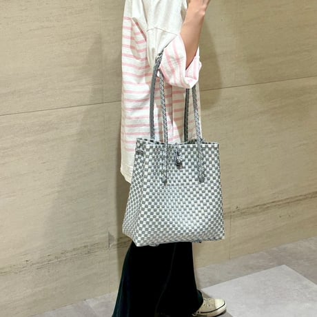 【10月26日(月)〜10月30日(金)発送】 Gummy Bag No.21 (Size: M) ' gingham ' _Silver Obscura