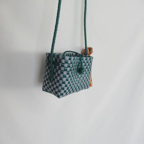 【8月24日(月)〜8月28日(金)発送】 Bag×Handkerchief［I］Hello bag ' gingham ' _ Lotus Pond