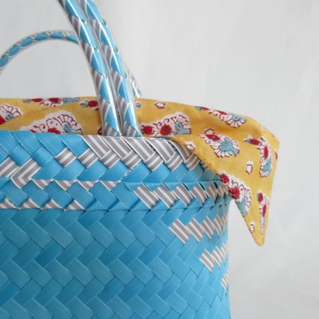 【8月17日(火)〜8月21日(金)発送】 Bag×Handkerchief［H］Mekearibag BOUQUET (cross) _ Soda × yasashii Purple