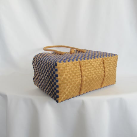 【7月27日(月)〜7月31日(金)発送】 BOSTON BAG No.15  'gingham' _ Blueberry Pie