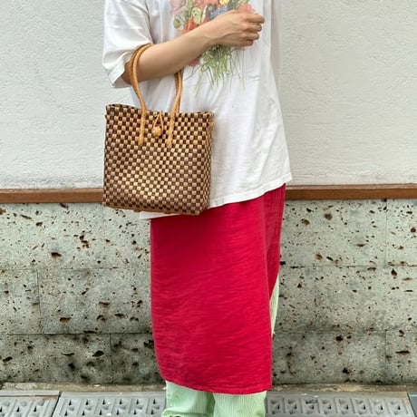 【10月5日(月)〜10月9日(金)発送】 Gummy Bag No.11 (Size: S) ' gingham ' _Caramel Mocha