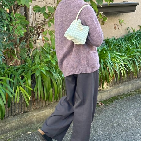 【10月26日(月)〜10月30日(金)発送】 BÉBÉ BAG No.15 ' gingham ' _ Dusty Blue Fizz