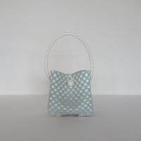 【10月19日(月)〜10月23日(金)発送】 BÉBÉ BAG No.15 ' gingham ' _ Dusty Blue Fizz