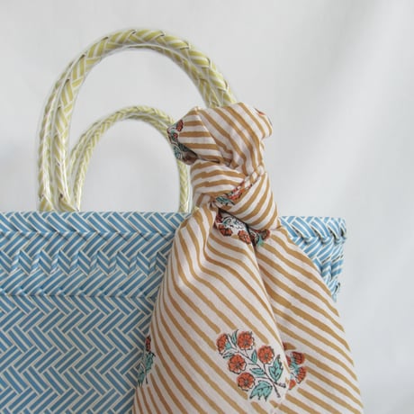 【9月24日(木)〜9月25日(金)発送】 Bag×Handkerchief［C］Mekearibag (Size : S) _Powder Blue