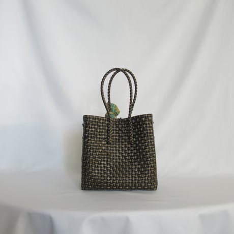 ★【9月7日(月)〜9月11日(金)発送】 Bag×Handkerchief［E］Gummy bag (Size : S) _Handsome Black Gold