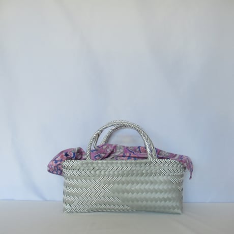 【10月19日(月)〜10月23日(金)発送】  Bag×Handkerchief［D］Mekearibag BOUQUET _Silver×Gomashio