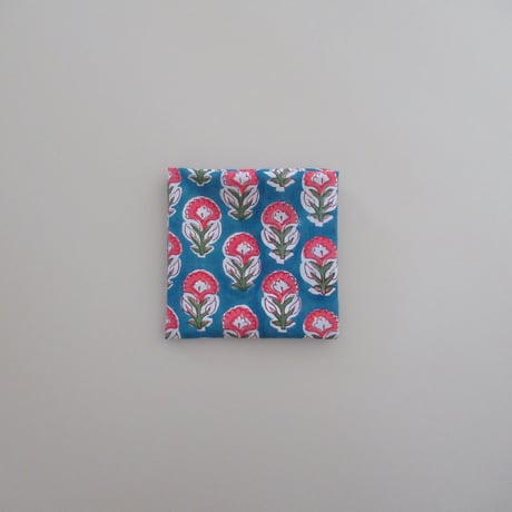 【9月28日(月)〜10月2日(金)発送】 Indian Cotton Handkerchief ［K] - BLUE71