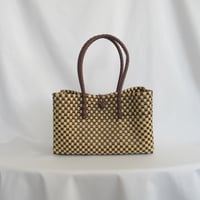 【8月3日(月)〜8月7日(金)発送】  BOSTON BAG No.13 'gingham' _ Hazelnut