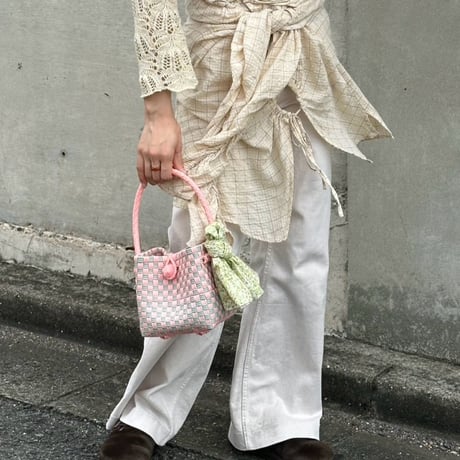 【9月28日(月)〜10月2日(金)発送】 Bag×Handkerchief［E］BÉBÉ BAG _Cotton Candy