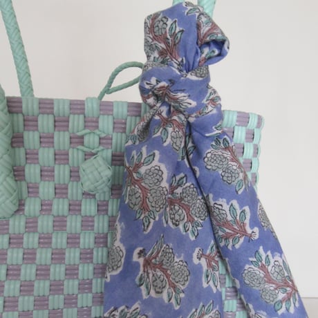 【9月28日(月)〜10月2日(金)発送】 Bag×Handkerchief［G］Panini 'gingham'_Orchid Dew