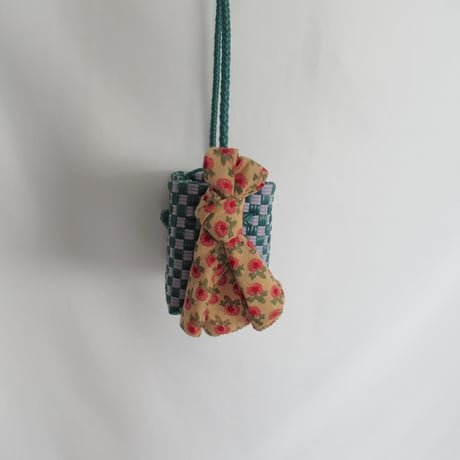 【8月24日(月)〜8月28日(金)発送】 Bag×Handkerchief［I］Hello bag ' gingham ' _ Lotus Pond