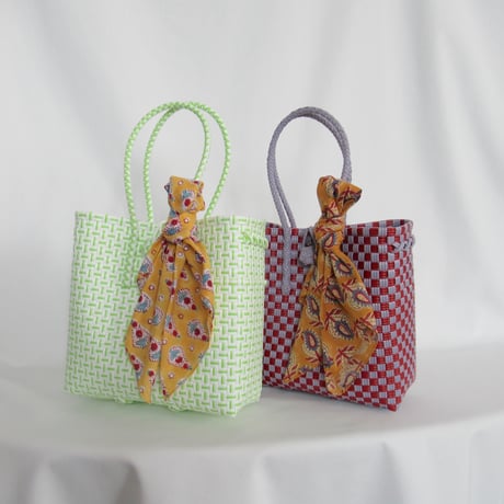 【7月13日(月)〜7月17日(金)発送】 Bag×Handkerchief［G］Gummy bag ' gingham ' (Size : S) _ Humid Cherry