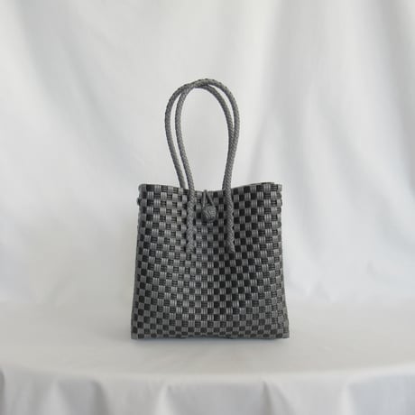 【8月24日(月)〜8月28日(金)発送】 Gummy Bag No.9 (Size: S) ' gingham ' _Charcoal Clay