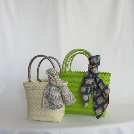【8月17日(月)〜8月21日(金)発送】Bag×Handkerchief［C］Mekearibag (Size : S) _Lime