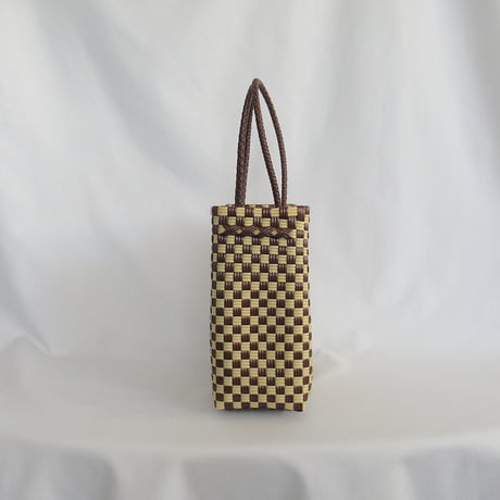【7月27日(月)〜7月31日(金)発送】 Gummy Bag  No.10 (Size: S) ' gingham ' _Hazelnut