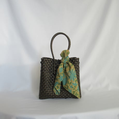 ★【9月7日(月)〜9月11日(金)発送】 Bag×Handkerchief［E］Gummy bag (Size : S) _Handsome Black Gold