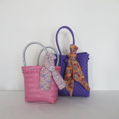 【10月13日(火)〜10月16日(金)発送】 Bag×Handkerchief［B］Mekearibag (Size : XS) _ Pink Mirage