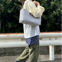 【9月14日(月)〜9月18日(金)発送】 BOSTON BAG No.27  'gingham' _ Purple Clay