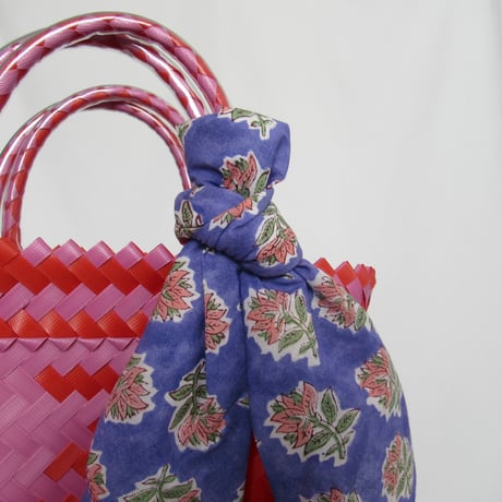 【8月3日(月)〜8月7日(金)発送】 Bag×Handkerchief［C］Mekearibag (Size : S) _Sarang (cross)