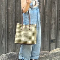 【7月27日(月)〜7月31日(金)発送】 Gummy Bag No.27 (Size: L) ' gingham ' _Hazelnut