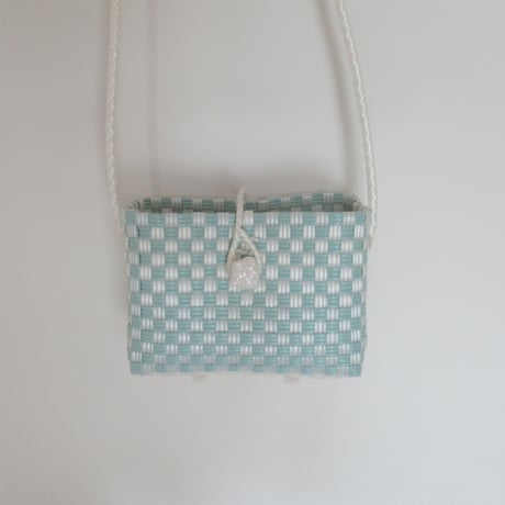 【10月13日(火)〜10月16日(金)発送】 Hello Bag No.22 ' gingham '_ Dusty Blue Fizz