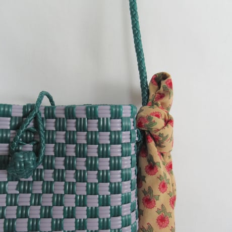 【8月24日(月)〜8月28日(金)発送】 Bag×Handkerchief［I］Hello bag ' gingham ' _ Lotus Pond