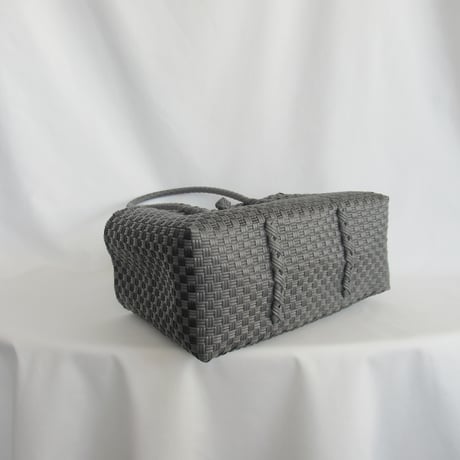 【7月27日(月)〜7月31日(金)発送】 BOSTON BAG No.13  'gingham' _Charcoal Clay