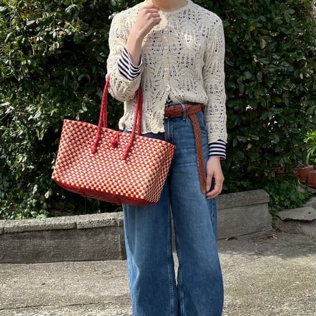 【9月28日(月)〜10月2日(金)発送】 BOSTON BAG No.28 'gingham' _ Apple Pie