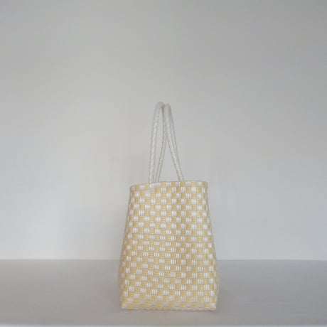 【10月13日(月)〜10月16日(金)発送】 BOSTON BAG No.31 'gingham' _ Custard Fizz
