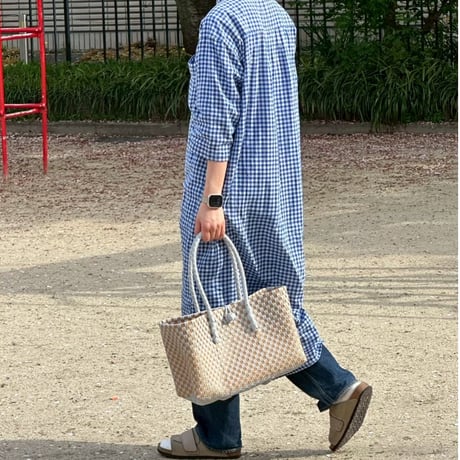 【10月13日(火)〜10月16日(金)発送】 BOSTON BAG No.18 'gingham' _Moon