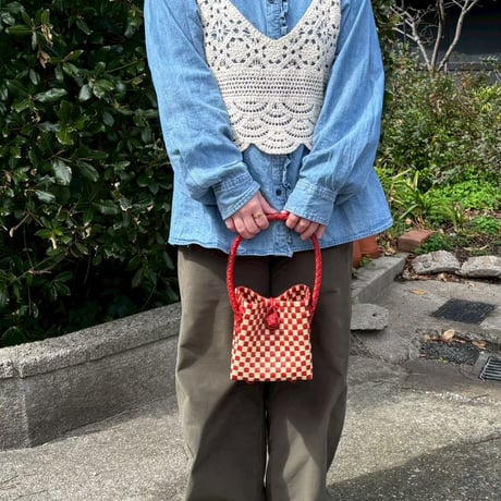 【8月31日(月)〜順次発送】 BÉBÉ BAG No.5 ' gingham ' _Apple Pie