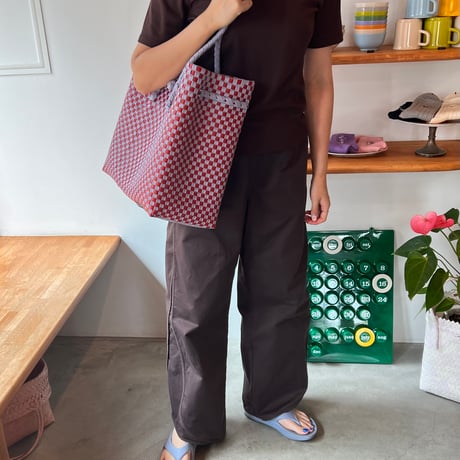 【7月21日(火)〜7月24日(金)発送】 Gummy Bag No.24 (Size: L) ' gingham ' _Humid Cherry