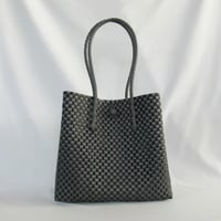 【10月26日(月)〜10月30日(金)発送】 Gummy Bag No.30 (Size: L) ' gingham ' _Charcoal Clay