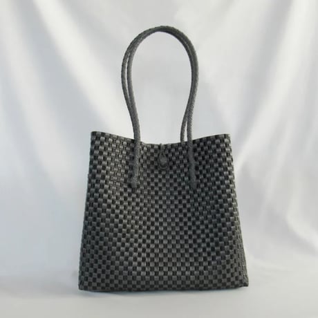 【10月26日(月)〜10月30日(金)発送】 Gummy Bag No.30 (Size: L) ' gingham ' _Charcoal Clay