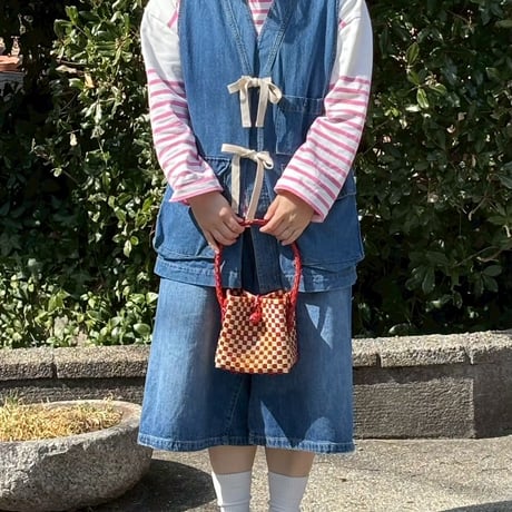 【10月13日(火)〜10月16日(金)発送】 BÉBÉ BAG No.5 ' gingham ' _Apple Pie