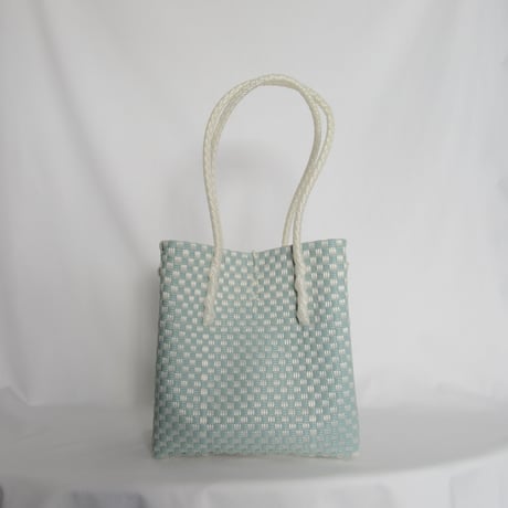 【8月24日(月)〜8月28日(金)発送】 Gummy Bag No.23 (Size: M) ' gingham ' _Dusty Blue Fizz