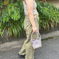 【9月7日(月)〜9月11日(金)発送】 BÉBÉ BAG No.6 ' gingham ' _Earl Grey Milk Tea