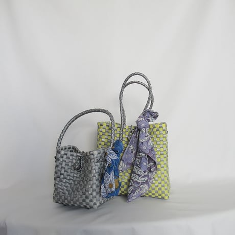 【8月31日(月)〜順次発送】 Bag×Handkerchief［F］Gummy bag ' gingham ' (Size : S) _Sparkle