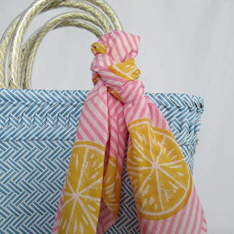 【8月3日(月)〜8月7日(金)発送】 Bag×Handkerchief［A］Mekearibag (Size : S) _Powder Blue